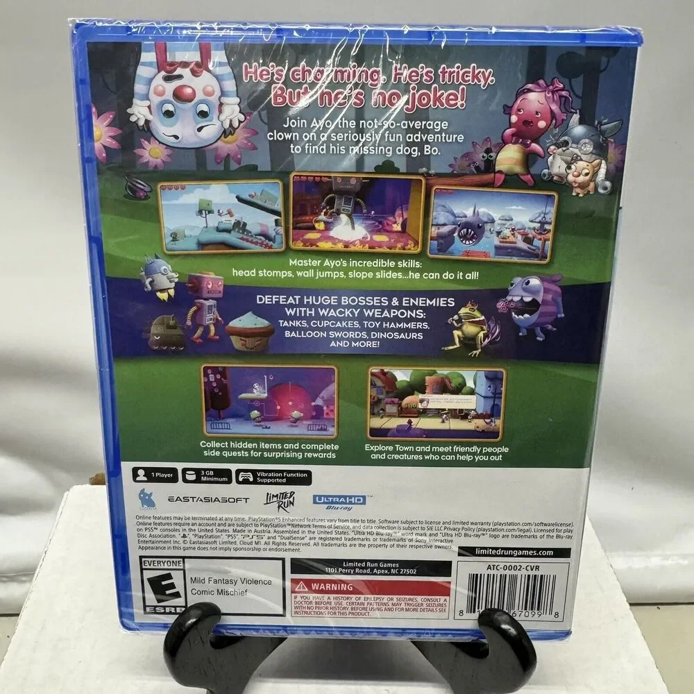Ayo The Clown PS5 Video Game Sony PlayStation 5 New Sealed E Eastasiasoft LRG